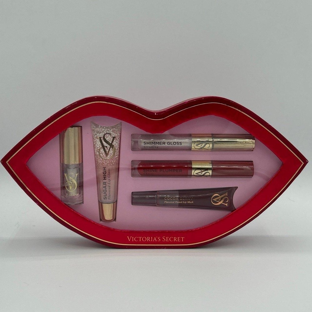 Victoria's Secret The Ultimate Lip Set Gloss Plumper Balm 5-Piece Gift Box New
